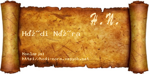 Hódi Nóra névjegykártya