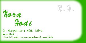 nora hodi business card