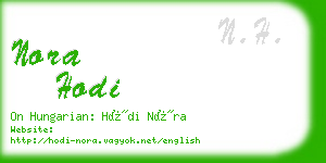 nora hodi business card